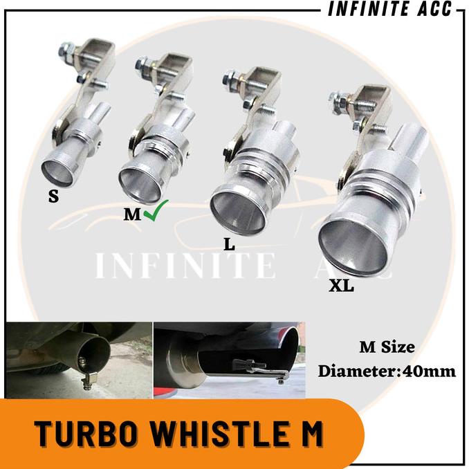 Turbo Whistler Fake Sound Medium Muffler Mobil Racing Universal Original