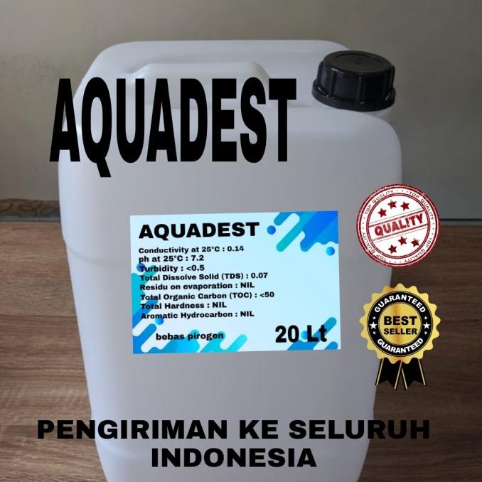 Aquadest Aquades Distilled Water / Air suling 20 liter