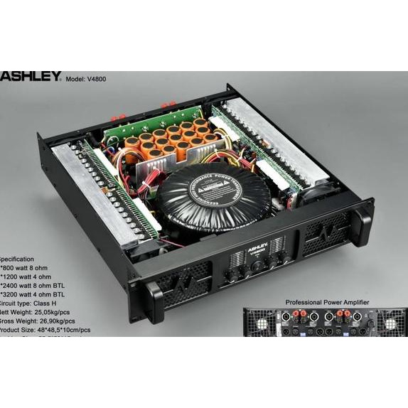 POWER ASHLEY V-4800 4 channel class H original