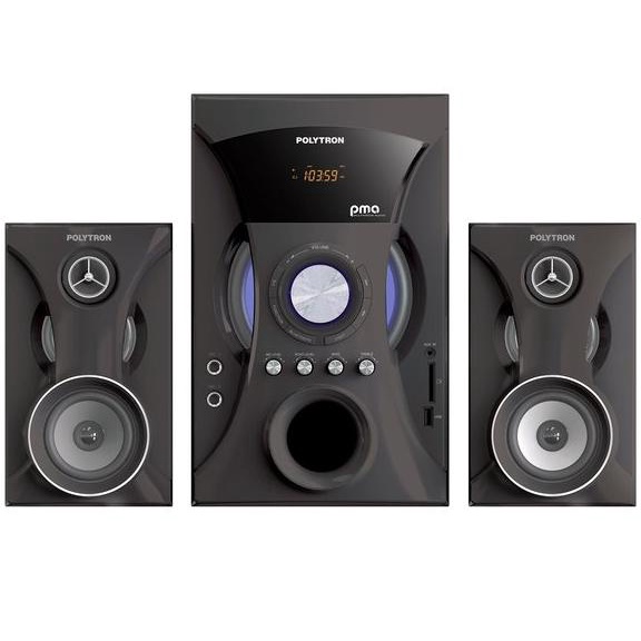 Speaker Polytron Salon Aktif Bluetooth Radio USB Karaoke Warna Putih Original