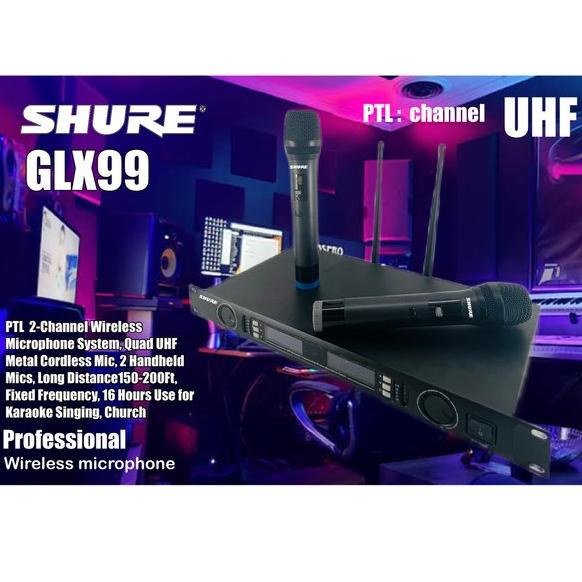 MIC WIRELESS LIVE VOCAL SHURE GLX99 200CHANNEL 300 METER