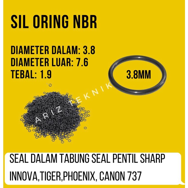 Oring Sil Pentil Dalam Tabung O ring Nbr 70 {Sharp Innova,Tiger,Phoenix, Canon 737}