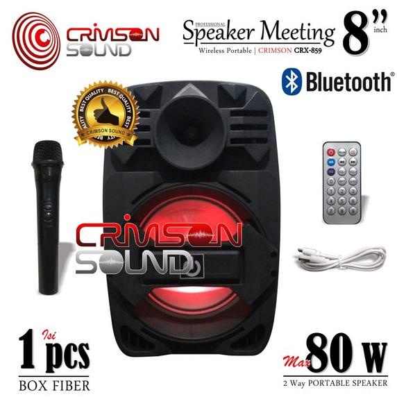 SPEAKER Meeting PORTABLE Wireless 8 Inch CRIMSON CRX-859