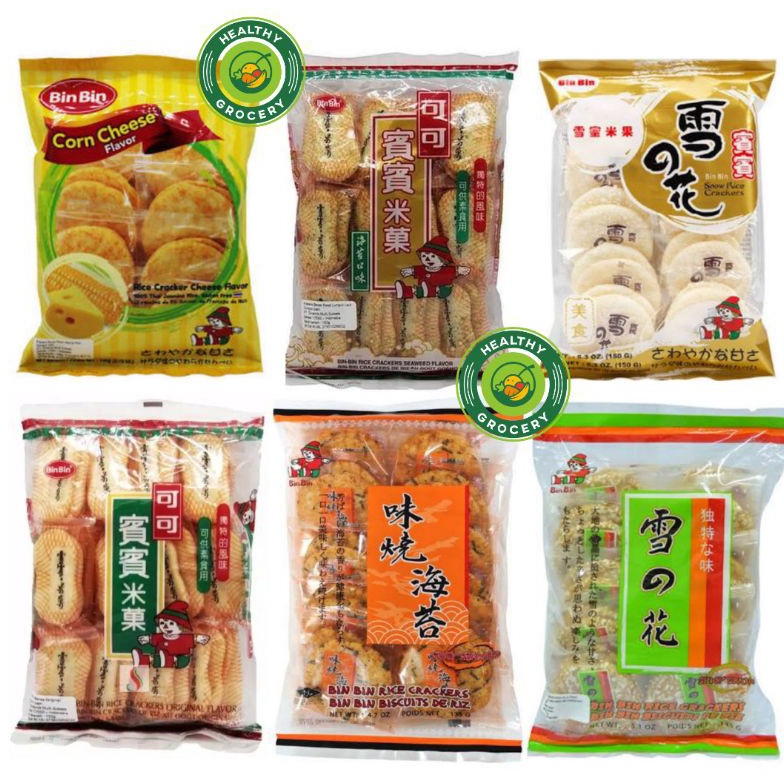 

Produk Terlaris BIN BIN Rice Crackers ORIGINAL / SEAWEED / SNOW / SPICY / CORN CHEESE / Binbin