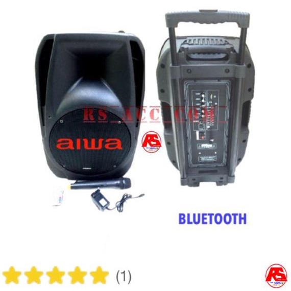 DISKON Murah  Speaker Portable Aiwa 8 Inch Bluetooth & Player Usb Memori