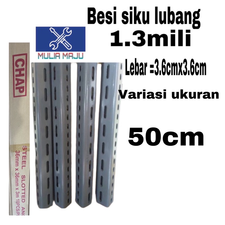 ➛➙❅⋆ besi siku lubang 1.3mili ukuran 50cm Ready