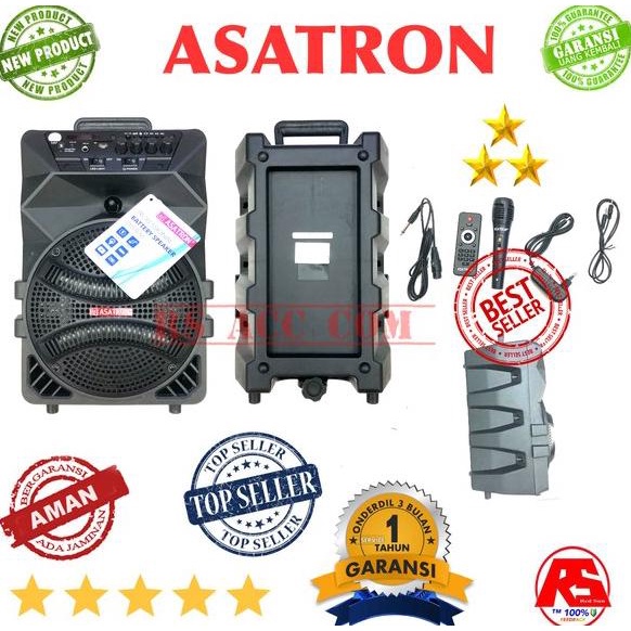 SPEAKER AKTIF PORTABLE 8 INCH ASATRON ORIGINAL