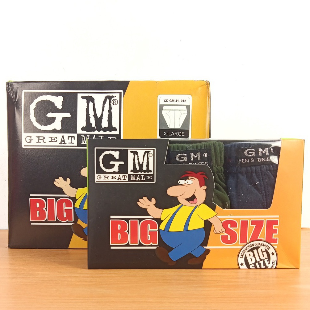 wpk07 3 pcs - Celana dalam pria Jumbo GM Jumbo XXL XXXL XXXXL- Great Male Jumbo 4016 / 4012 - III K2
