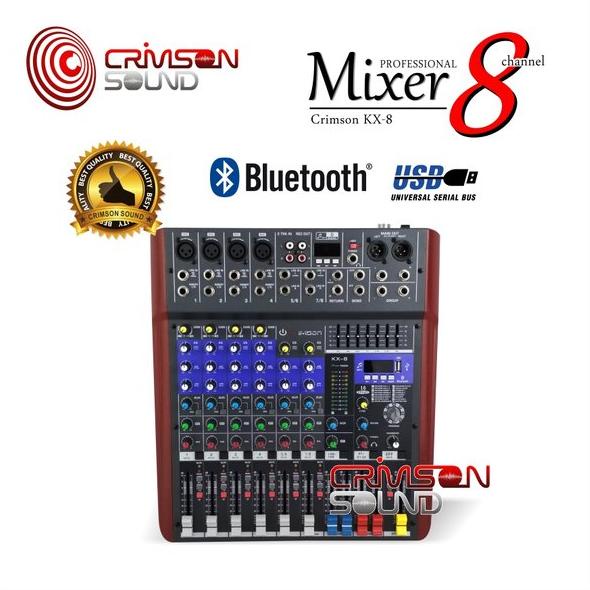 MIXER CRIMSON 8 Channel KX-8 BLUETOOTH USB EQUALIZER