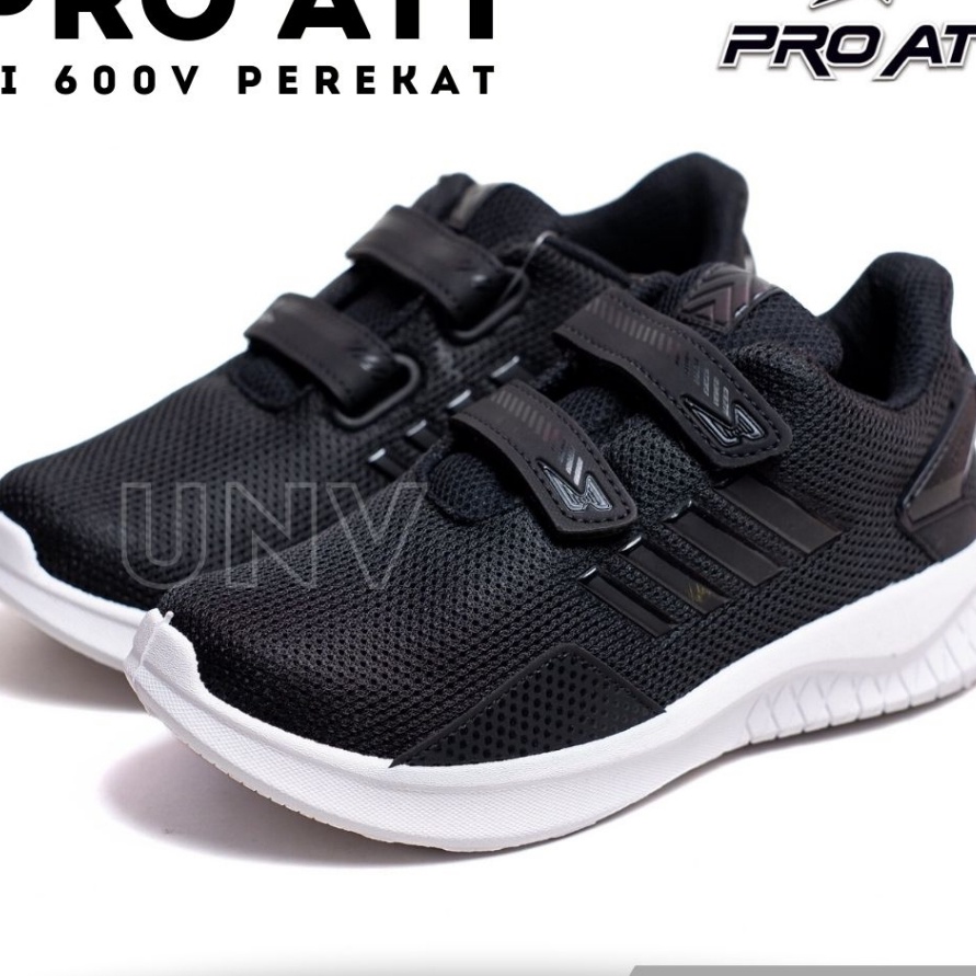 ✨SHOPEE MALL✨ Sepatu Sekolah Anak Laki Lelaki Perempuan Sneakers Casual SD SMP Pro ATT PI 600 Hitam 