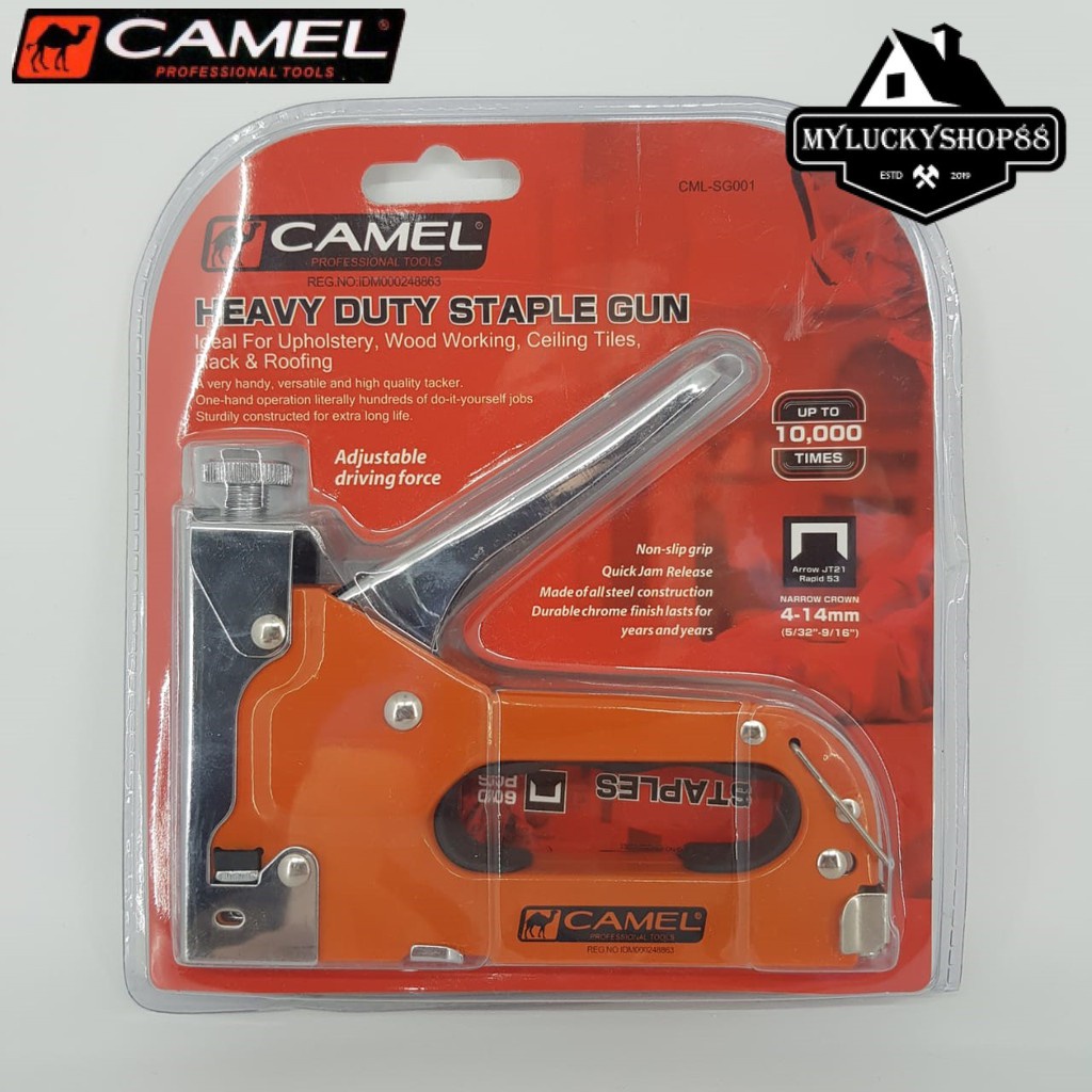 

Camel Mesin Heavy Duty Staple Gun Staples Jok Gun Taer 4-14Mm