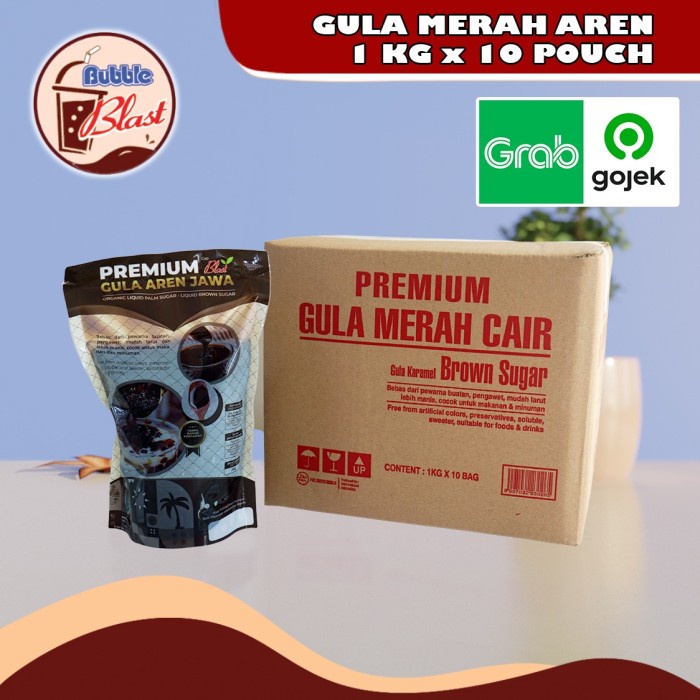 

Brown Sugar Cair / Gula Jawa Aren Cair 1 Karton (KHUSUS OJOL)