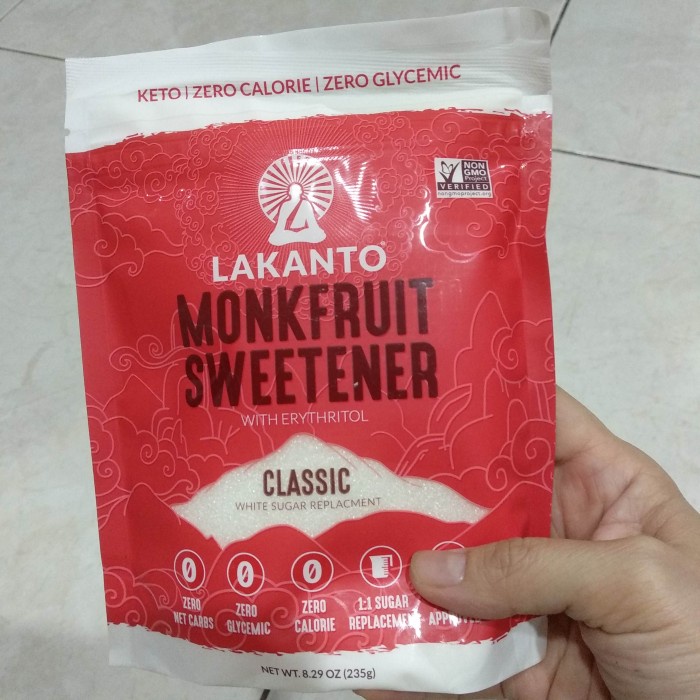 

Lakanto, Monkfruit Sweetener with Erythritol, Classic, 8.29 oz (235g)