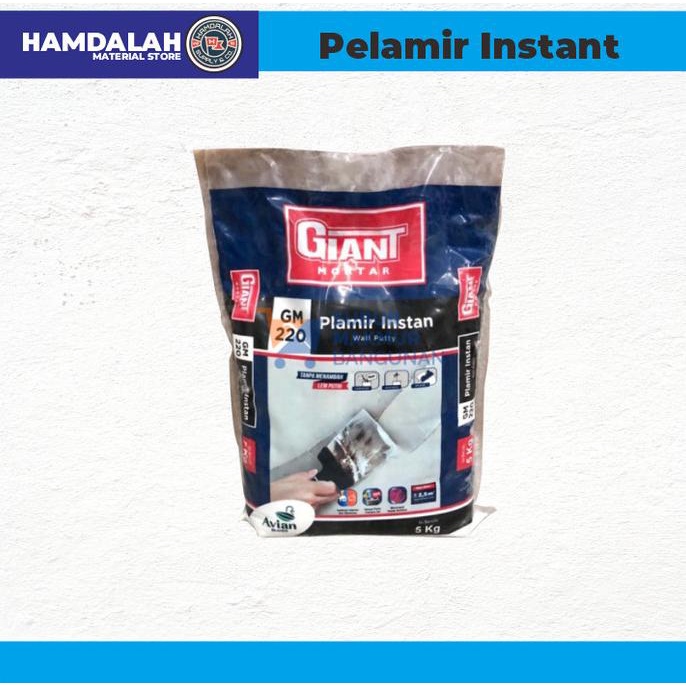 &<&<&<&] Plamir Instan Acian Tembok Dinding GIANT Mortar 220 Semen Instan 5 KG