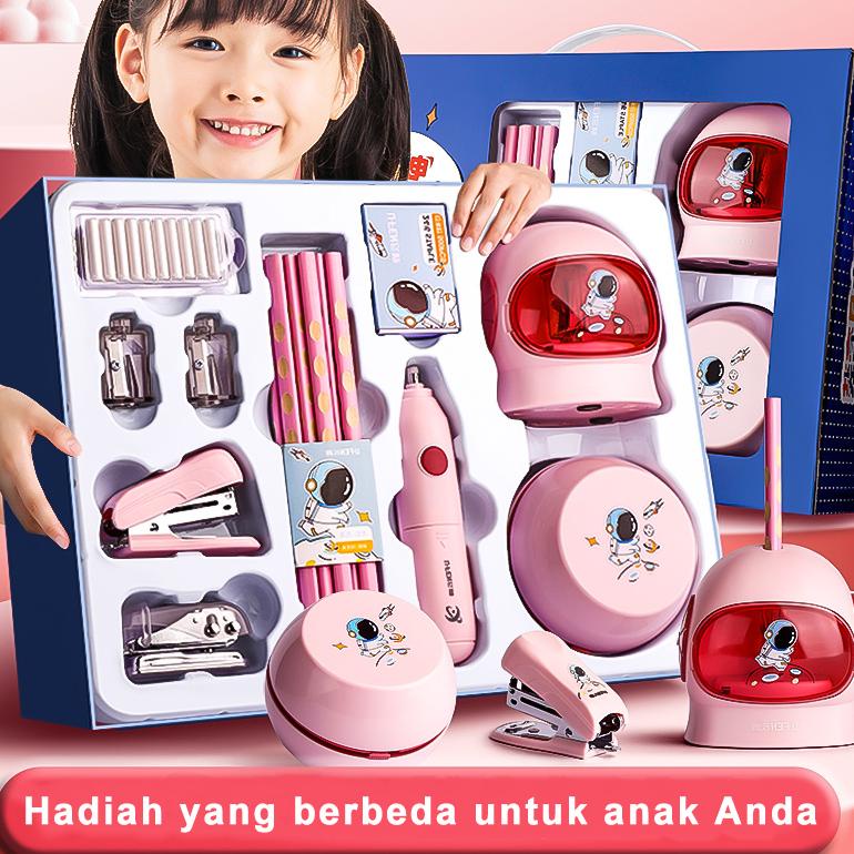 

Electric Stationery Set Alat Tulis Elektrik Rautan Penghapus Vacuum Pensil 11In1 Hadiah ulang tahun