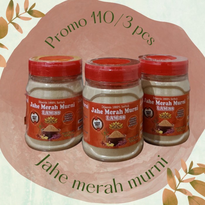 

Jahe merah murni 100/3pcs