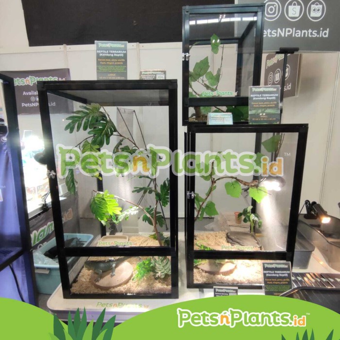 PnP Terarium Vivarium Kandang Reptil Chameleon Iguana Akrilik Wiremesh
