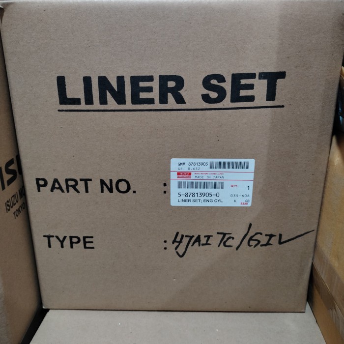 

Spare Part Liner Set Kit Ring Seher Isuzu Panther Turbo Genuine Import Kode Chit296