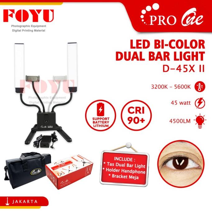 Professional LED Bi-Color Dual Bar Glam Light Pro One D-45X