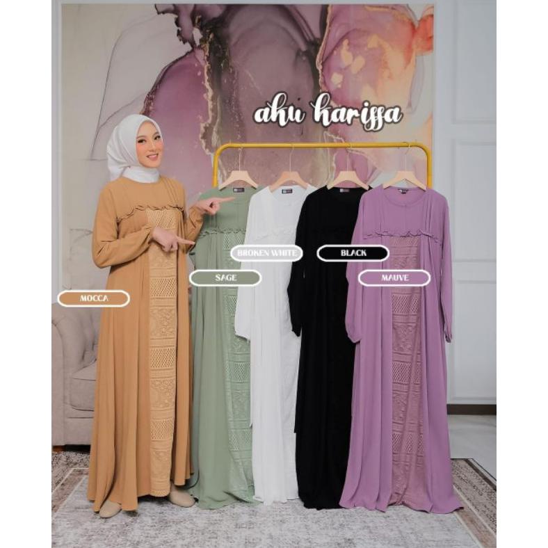 KUALITAS NO 1 BIG SALE AGNIA DRESS AKU KARISSA//GAMIS BROKAT TERLARIS//GAMIS KONDANGAN KEKINIAN LARI