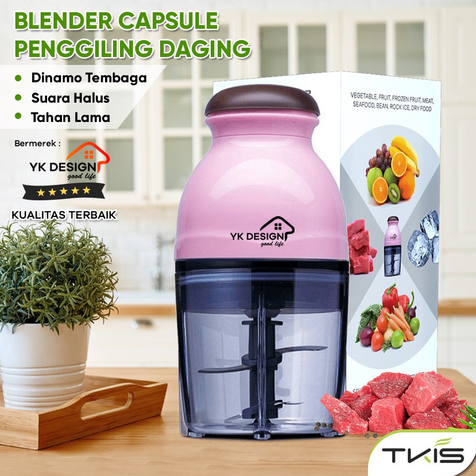 HARGA BERSAHABAT Blender / Penggiling Daging kapsul MINI Mesin Penggiling Pencacah Daging Sayur Buah