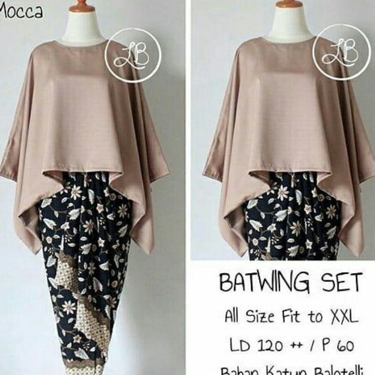 IndahKebaya | SETELAN KEBAYA JUMBO / KEBAYA KALONG BATWING / KUTUBARU ALL SIZE LD 130 / MODERN AKAD 