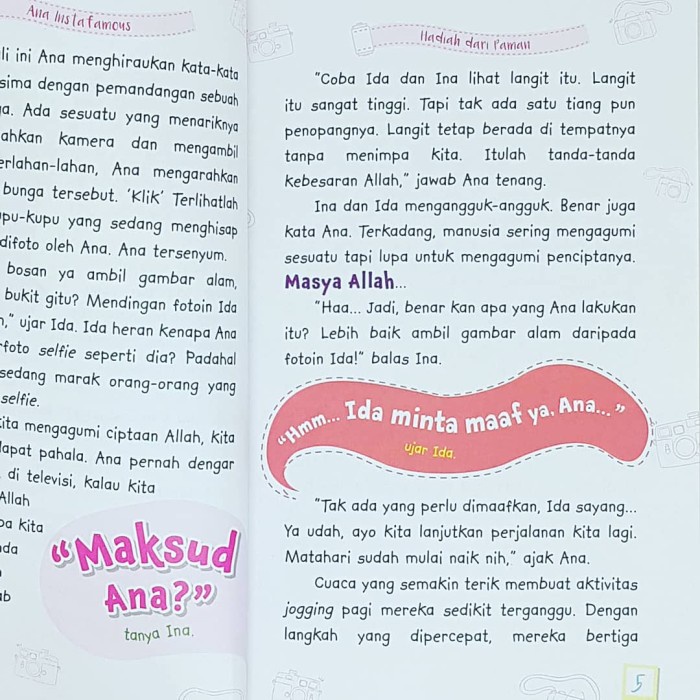 DISKON SPESIAL BUKU CERITA ANAK ISLAMI - PAKET NOVEL GRAFIS ANA SOLEHA 5-8 (4 BUKU) TERBARU