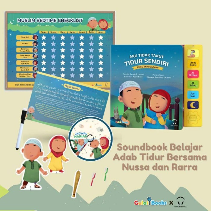 FLASH SALE READY SOUNDBOOK BELAJAR ADAB TIDUR BERSAMA NUSSA RARRA TERBARU