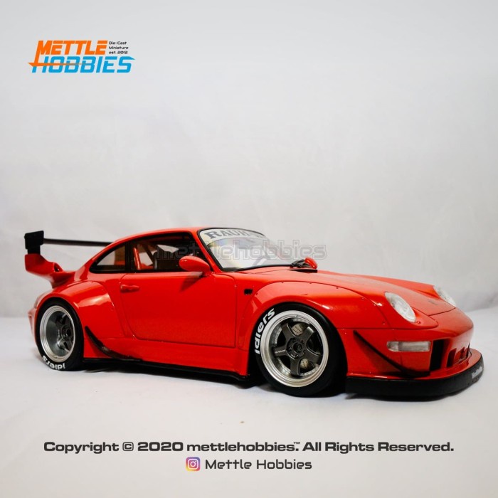 DISKON SPESIAL GT SPIRIT PORSCHE 993 RWB DIECAST MINIATUR REPLIKA MOBIL 1/18 RESIN TERBARU
