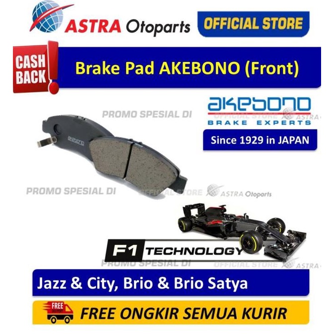 Kampas Rem Depan Akebono Jazz & City, Brio & Brio Satya