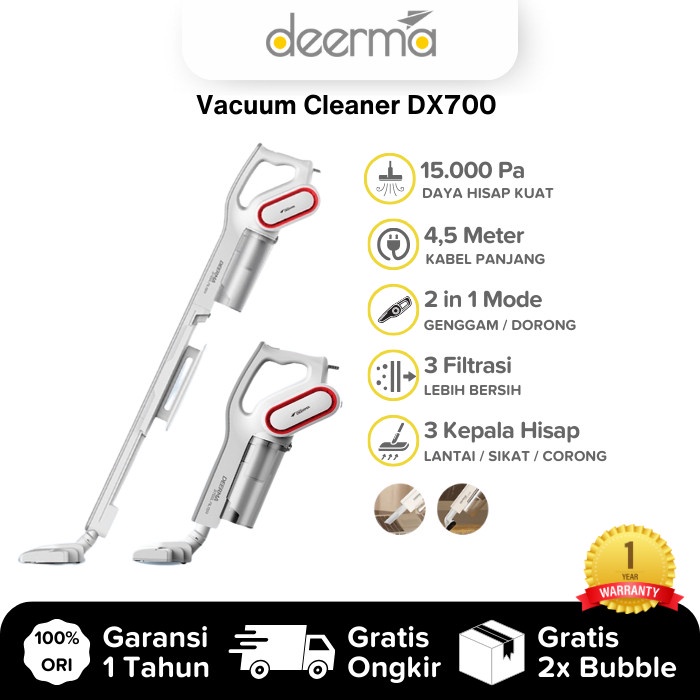 VACUM CLEANER DEERMA DX700 VACUUM PENYEDOT DEBU VAKUM RUMAH VACCUM ORIGINAL BEST QUALITY