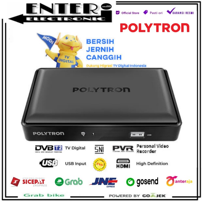 Stb Settopbox Dvb-T2 Setopbox Set Top Box Polytron Hdmi Tv Digital Tv