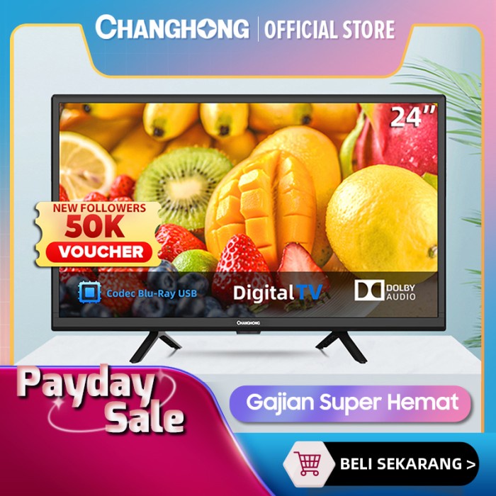 Changhong 24 Inch Digital Led Tv (L24G5W) Fhd Tv-Hdmi-Usb Moive