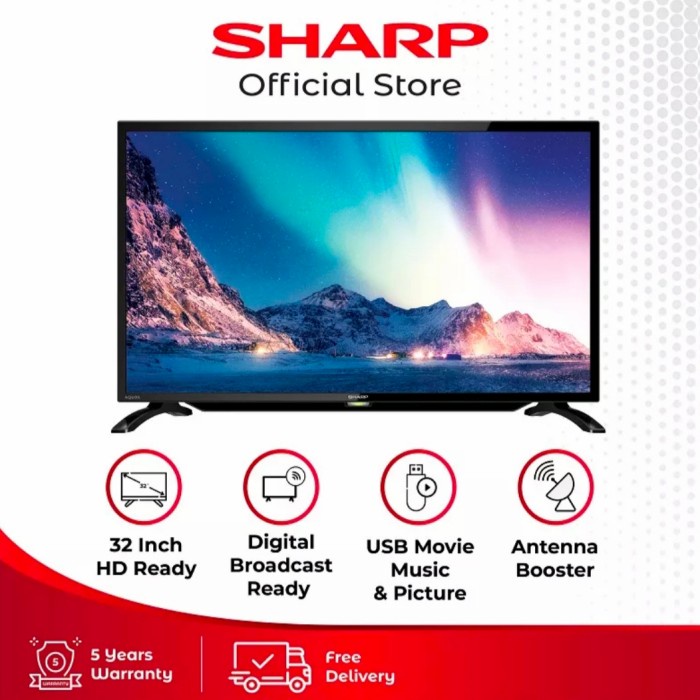 Sharp Led Tv 32Inch Hd Digital-2T-C32Dd