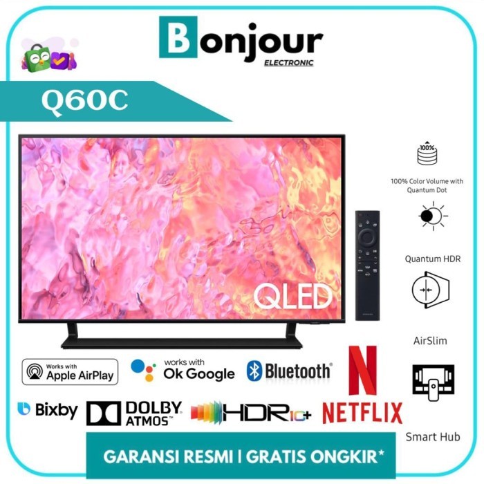 Tv Qled Samsung 43 Inch Q60C 43 Uhd 4K Smart 43Q60C Pengganti 43Q60B