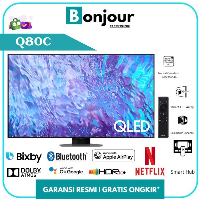 Tv Samsung Qled 55 Inch Q80 55" Qled 4K Q80C Qa55Q80Cakxxd 4K Smart