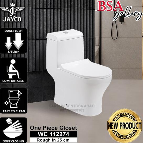 =====] KLOSET DUDUK MODEL TOTO KODOK / ONE PIECE MONOBLOK JAYCO WC DUDUK