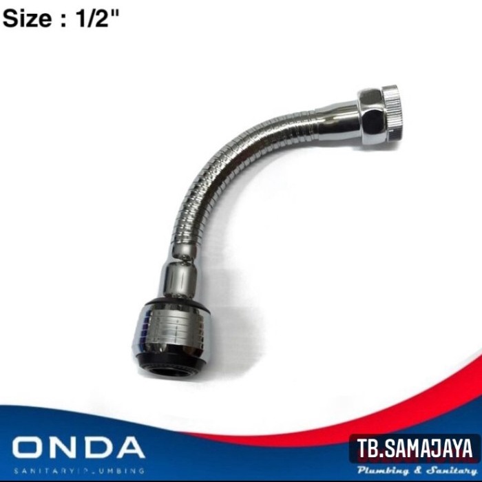 SELANG FLEXIBLE PENYAMBUNG KRAN ONDA SIZE 1/2" . SAMBUNGAN KRAN ANGSA ORIGINAL