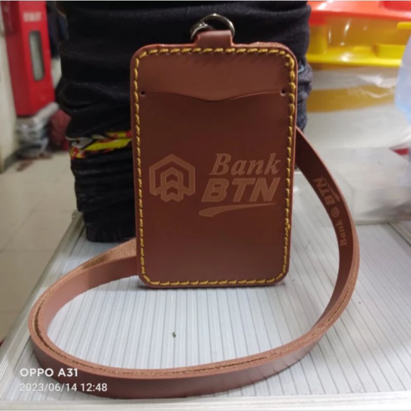 

HOLDER KALUNG ID CARD LOGO BNK BTN COKLAT BEST QUALITY PREMIUM