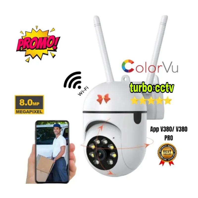 Ip Camera Cctv Outdoor Cctv Wifi 360 Ptz Pan Tilt 8 Mp V380 Pro