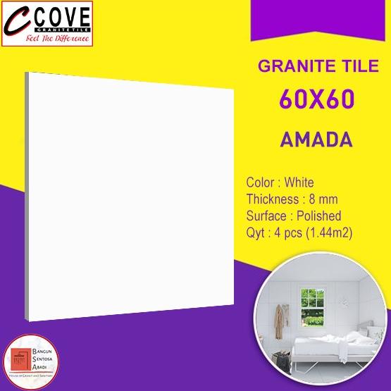 {{{{{{] GRANIT 60X60 COVE AMADA GLAZED POLISHED / GRANITE TILE PUTIH
