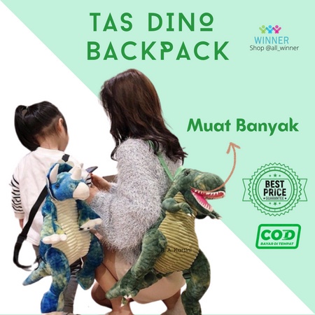 Tas Ransel Dinosaurus Bapa Full Body Tas Boneka Anak Laki Laki Api Simulasi Dinosaurus Ransel
