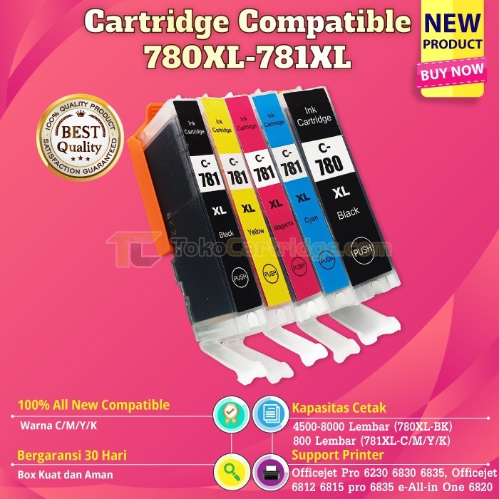 Cridge Tinta Compatible PGI780 Wh l PGI 780BK CLI781 CLI 781M 781 780