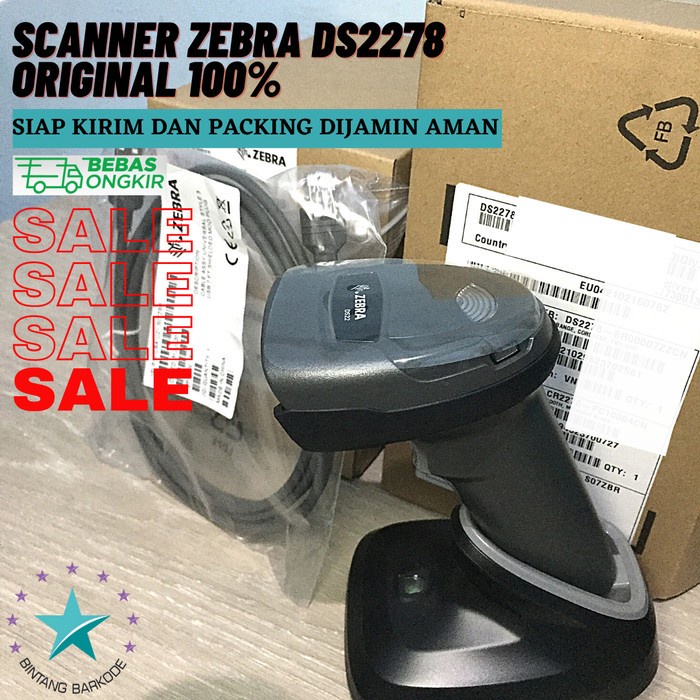 ZEBRA DS-2278 Wireless 2D Barcode Scanner Symbol DS2278 Bluetooth