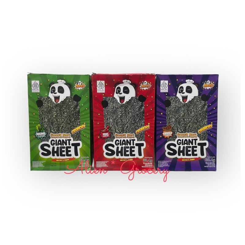 

N Go Ngo Giant Sheet Sna N Rumput Laut Pedas Spicy Bbq 12X3,2Gr 38,4Gr