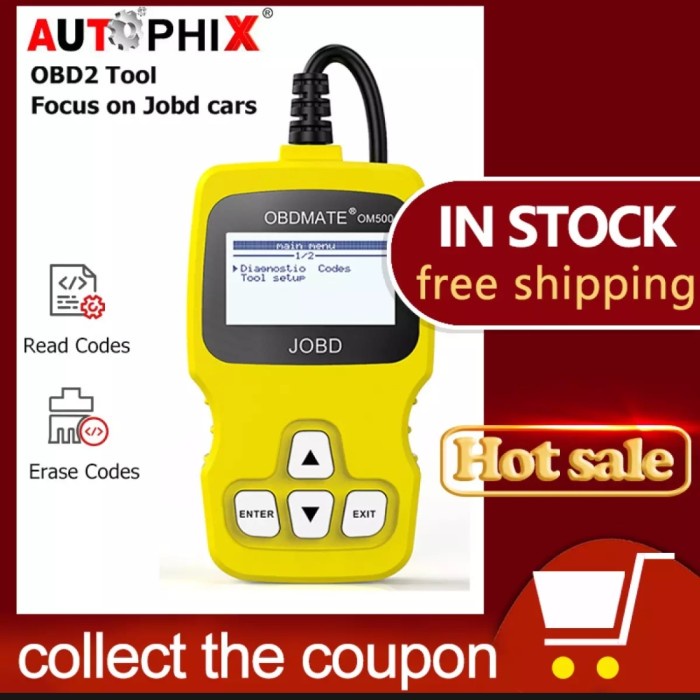 Scanner Mobil Injeksi Original .OBD MATE OM 500 / Alat Scan Mobil