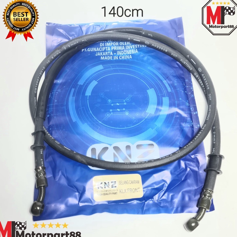 Cuci-Gudang SELANG KABEL REM CAKRAM DEPAN KLX UNIVERSAL 140CM [190]