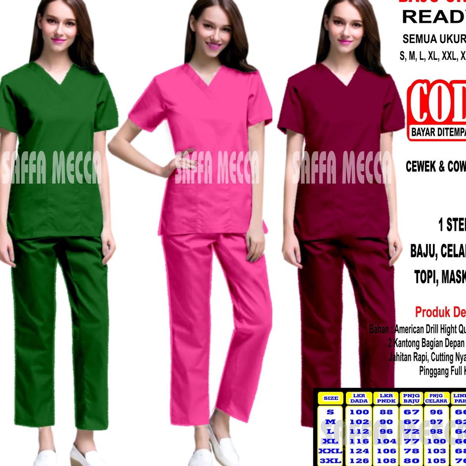 Diskon Baju OK   Baju OK Lengan Pendek Terbaru  Baju OKA   Scrub Perawat Lengan Pendek   Baju OKA Le