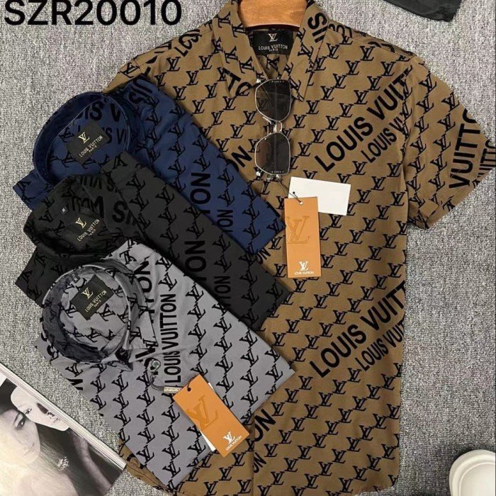 KEMEJA PRIA LENGAN PENDEK MOTIF BRANDED FASHION PRIA IMPORT QUALITY