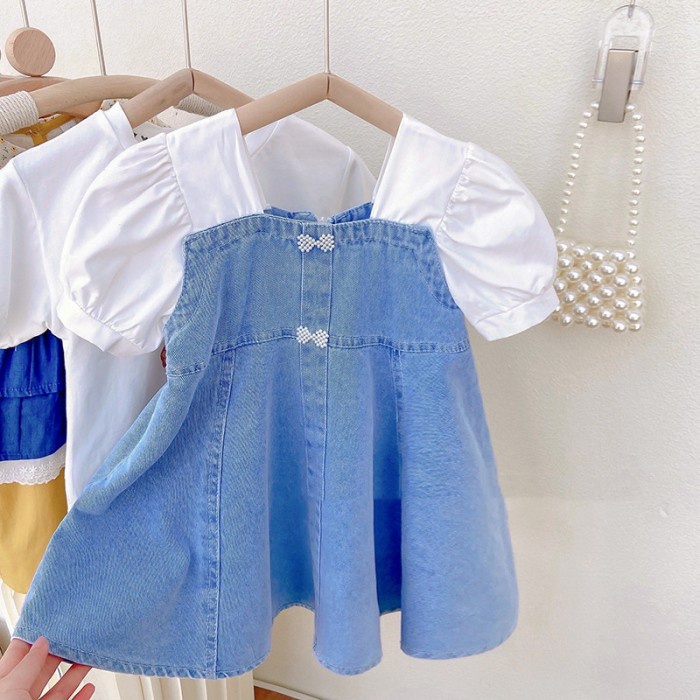Dress Pakaian Import Baju Anak Perempuan Cewek P165 Pakaian Dres Jeans